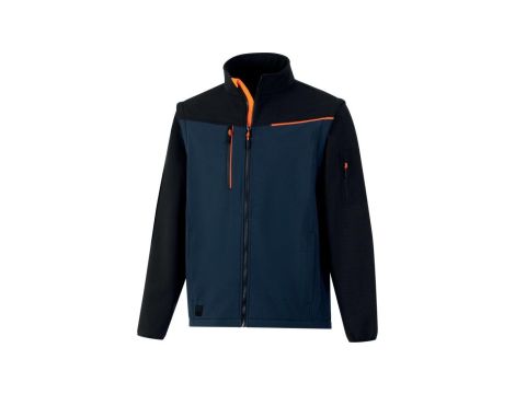 Softshell 2 w 1, 2 warstwy laminowane, kolor Granatowo-czarny, rozmiar: XXL, SOCCIBMXX