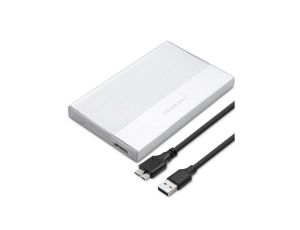 Qoltec Aluminiowa Obudowa Kieszeń na dysk SSD HDD 2.5 SATA USB 3.0 Super speed 5Gb/s 2TB Srebrny