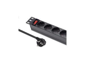 Qoltec Aluminiowa Listwa zasilająca PDU do RACK 10 1U 16A 4xSCHUKO 1.8m