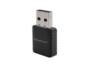 Qoltec Bezprzewodowy Ultra szybki DUAL mini WiFi adapter 2 x 2dBi Standard AC USB 3.0 1300Mbps