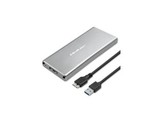 Qoltec Aluminiowa Obudowa Kieszeń na dysk M.2 SSD SATA NGFF USB 3.0 Super speed 5Gb/s 2TB Srebrny