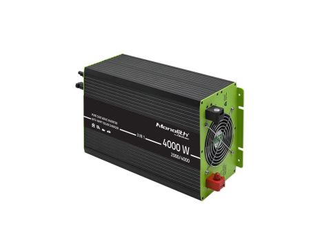 Qoltec Przetwornica solarna Monolith 3w1 z funkcją ładowania AC MPPT UPS ATS 2000W 4000W 12V na 230V Czysty Sinus
