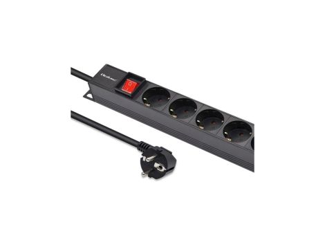 Qoltec Aluminiowa Listwa zasilająca PDU do RACK 16A 16 x SCHUKO Pionowa 1.8m