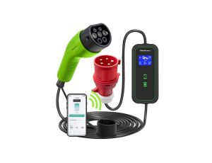 Qoltec Mobilna ładowarka do samochodu elektrycznego EV z regulacją 2w1 Typ2 7kW 230V CEE 3 PIN Wi-fi LCD Przenośna Wallbox 5m