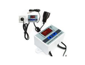 TERMOSTAT ELEKTRONICZNY REGULATOR TEMPERATURY Z GNIAZKIEM I WTYCZKĄ 230V