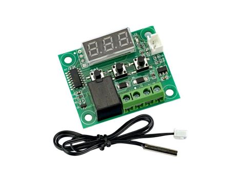 TERMOSTAT ELEKTRONICZNY REGULATOR TEMPERATURY STEROWNIK CYFROWY 12V / 230V