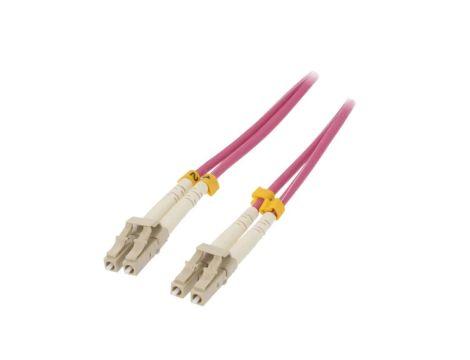 QOLTEC-54343 Patch cord światłowodowy OM4 LC/UPC,z obu stron 1m LSZH