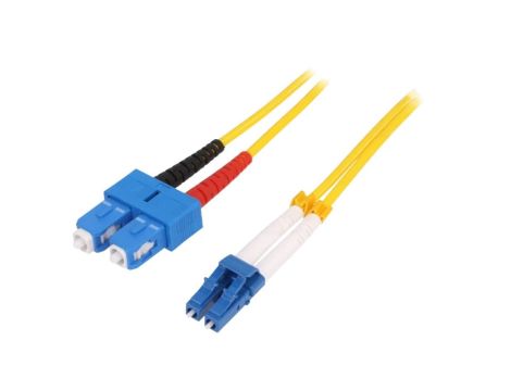 FP0LS10 Patch cord światłowodowy OS2 LC/UPC,SC/UPC 10m LSZH żółty