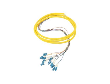 QOLTEC-54360 Pigtail światłowodowy LC/UPC,włókno 2m Wej: włókno x12