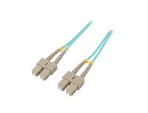 QOLTEC-54353 Patch cord światłowodowy OM4 SC/UPC,z obu stron 1m LSZH