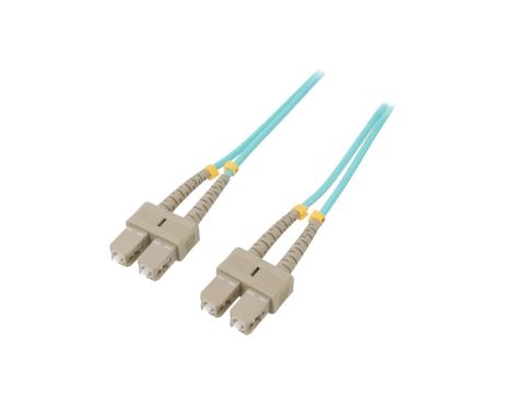 QOLTEC-54353 Patch cord światłowodowy OM4 SC/UPC,z obu stron 1m LSZH