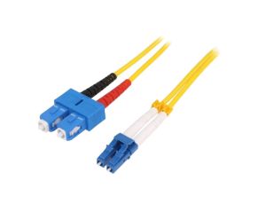 FP0LS03 Patch cord światłowodowy OS2 LC/UPC,SC/UPC 3m LSZH żółty