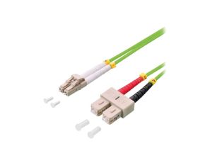 FP5LS00 Patch cord światłowodowy OM5 LC/UPC,SC/UPC 0,5m LSZH zielony