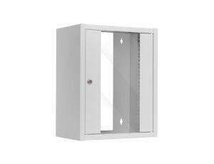 Szafa wisząca RACK 10 9U 300mm drzwi szklane szara NETRACK S-Line