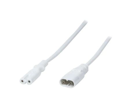 CP132 Kabel, IEC C7 żeński, IEC C8 męski, 2m, Gniazda: 1, biały