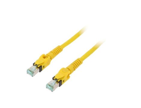 09488485745010 Patch cord S/FTP 6a linka Cu PUR żółty 1m 27AWG Żyły: 8