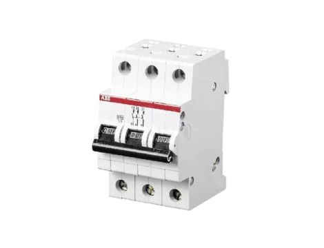 S203-C25 Wyłącznik nadprądowy, 230/400VAC, Prąd znamionowy: 25A, 3-biegunowy, 6kA, szczelność IP20