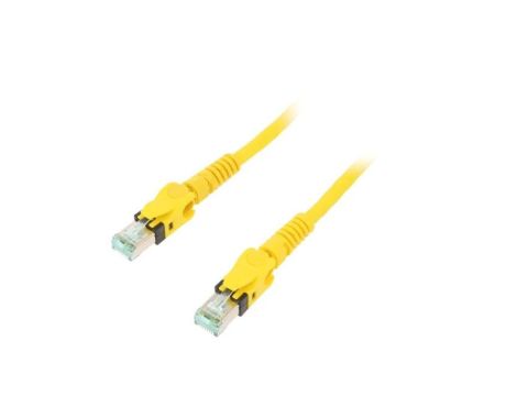 09488585745100 Patch cord S/FTP 6a linka Cu PUR żółty 10m 27AWG Żyły: 8