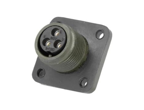 DS3102A10SL-3S Złącze: okrągłe, gniazdo, kołnierz (4 otwory) na panel, PIN: 3