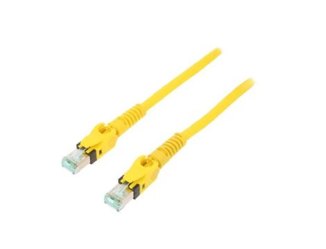 09488484745020 Patch cord S/FTP 6a linka Cu PUR żółty 2m 27AWG Żyły: 8