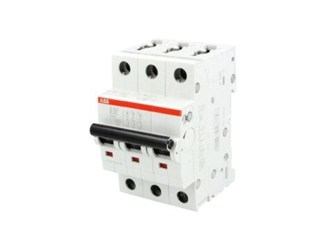 S203-C10 Wyłącznik nadprądowy, 230/400VAC, Prąd znamionowy: 10A, 3-biegunowy, 6kA, szczelność IP20