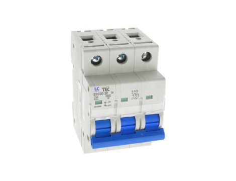 Wyłącznik instalacyjny nadprądowy nadmiarowoprądowy 3P 3M C 50A 6kA 491454 EBS9B