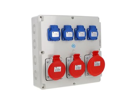 Rozdzielnica 5x32A 2x5x16A 4x3x16A INA=32A IP54 SB-007005-S0050-54