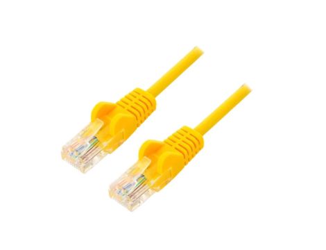 U/UTP6-CCA-100YL Patch cord U/UTP 6 linka CCA PVC żółty 10m 24AWG