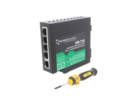 SW-725 Switch Ethernet, (niezarządzalny), liczba portów: 5, 4457V DC, RJ45