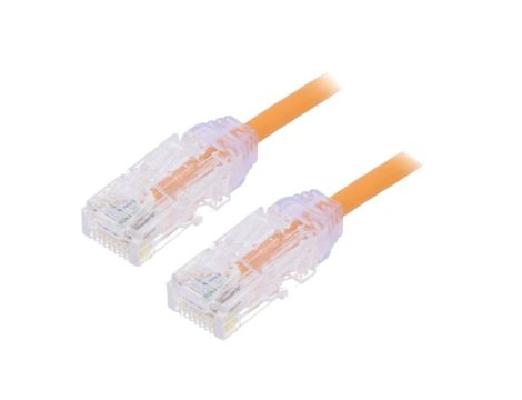 UTP28X1MOR Patch cord TX6A-28™,U/UTP 6a drut Cu LSZH pomarańczowy 1m