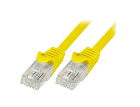 CP2097U Patch cord U/UTP 6 linka CCA PVC żółty 10m 24AWG