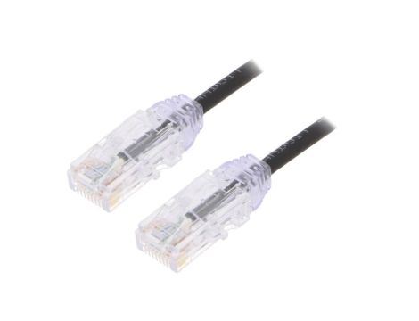 UTP28X5MBL Patch cord TX6A-28™,U/UTP 6a drut Cu LSZH czarny 5m 28AWG