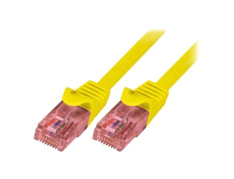 CQ2077U Patch cord U/UTP 6 linka Cu LSZH żółty 5m 26AWG