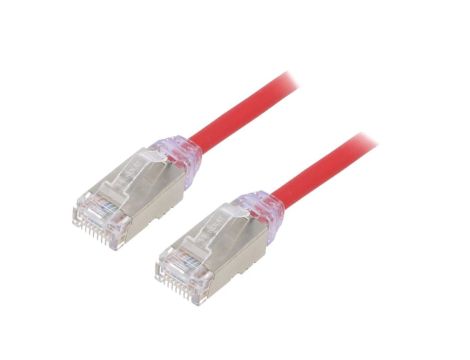 STP28X3MRD Patch cord F/UTP,TX6A-28™ 6a drut Cu LSZH czerwony 3m 28AWG