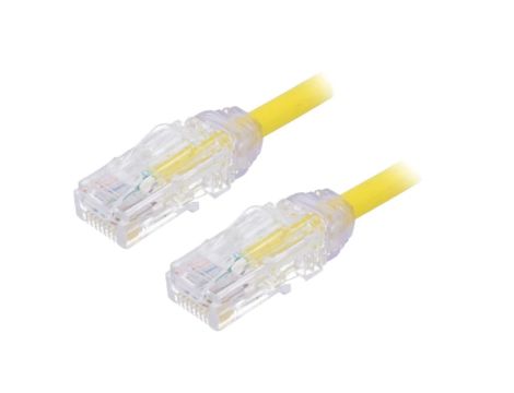 UTP28X1MYL Patch cord TX6A-28™,U/UTP 6a drut Cu LSZH żółty 1m 28AWG