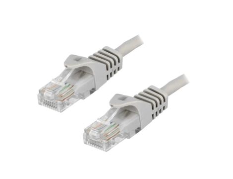 CP1112U Patch cord U/UTP 5e CCA szary 20m RJ45 wtyk,z obu stron