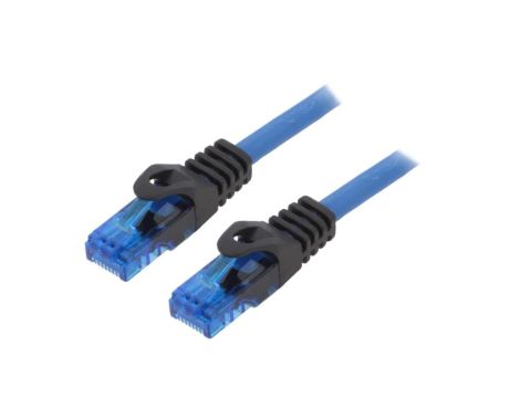 CPP003 Patch cord U/UTP 6a drut Cu niebieski 3m 24AWG