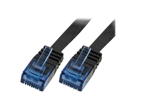 CP0140B Patch cord U/UTP 5e linka CCA PVC czarny 15m 30AWG