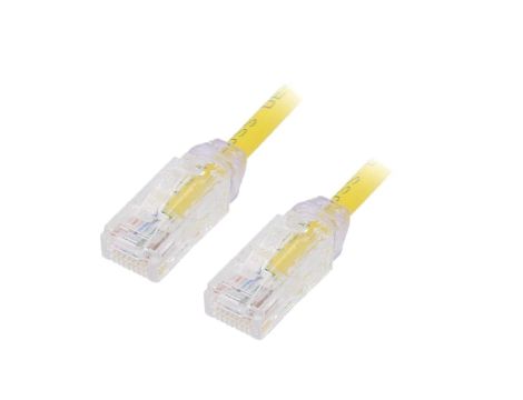Patch cord TX6A-28™,U/UTP 6a drut Cu LSZH żółty 5m 28AWG UTP28X5MYL