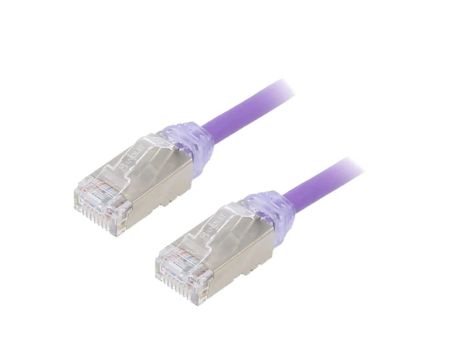 STP28X2MVL Patch cord F/UTP,TX6A-28™ 6a drut Cu LSZH fioletowy 2m 28AWG