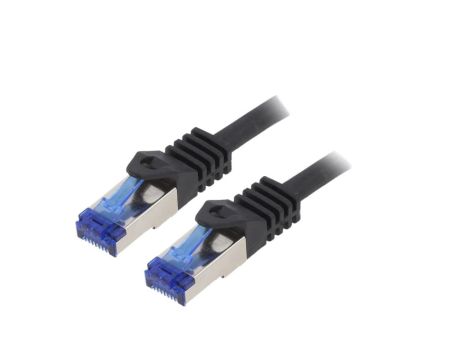 C6A073S Patch cord S/FTP 6a linka Cu LSZH czarny 5m 26AWG -20...75C