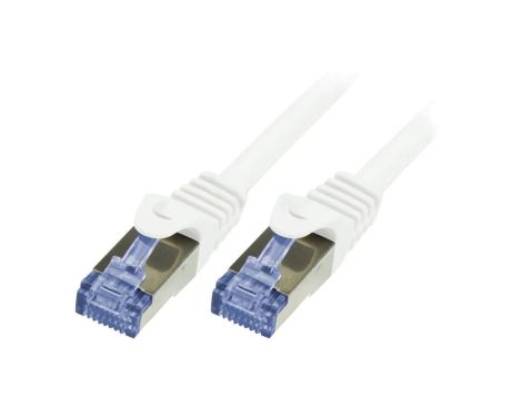 CQ3081S Patch cord S/FTP 6a linka Cu LSZH biały 7,5m 26AWG