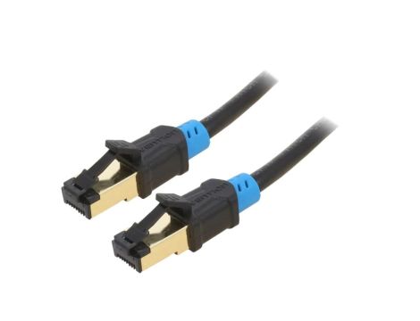 VAP-A06-B800 Patch cord S/FTP 6 Cu PVC czarny 8m RJ45 wtyk,z obu stron