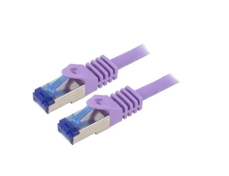 C6A069S Patch cord S/FTP 6a linka Cu LSZH fioletowy 3m 26AWG