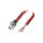 Patch cord S/FTP 5 linka Cu,cynowana PVC czerwony 3m 22AWG 1112858