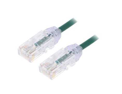 Patch cord TX6A-28™,U/UTP 6a drut Cu LSZH zielony 2m 28AWG UTP28X2MGR