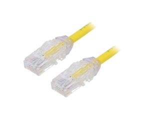 UTP28X3MYL Patch cord TX6A-28™,U/UTP 6a drut Cu LSZH żółty 3m 28AWG