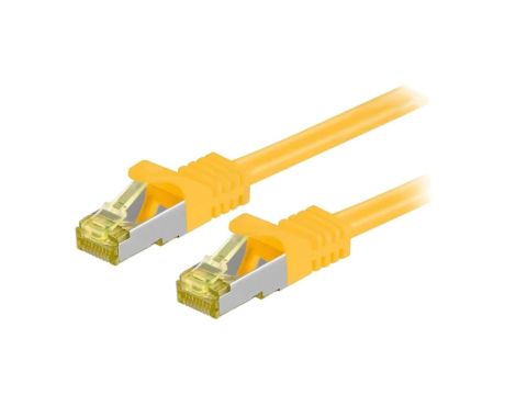 S/FTP7-CU-150YL Patch cord S/FTP 6a linka Cu LSZH żółty 15m 26AWG