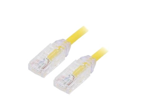 Patch cord TX6A-28™,U/UTP 6a drut Cu LSZH żółty 2m 28AWG UTP28X2MYL