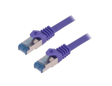 CQ307VS Patch cord S/FTP 6a linka Cu LSZH fioletowy 5m 27AWG